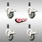 Service Caster 3 Inch 316SS Gray Poly Swivel 1 Inch Expanding Stem Caster Set Lock Brake SCC-SS316TTLEX20S314-PPUB-1-4 - alternate 4